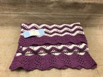 Purple/White Stroller Baby Blanket 202//151